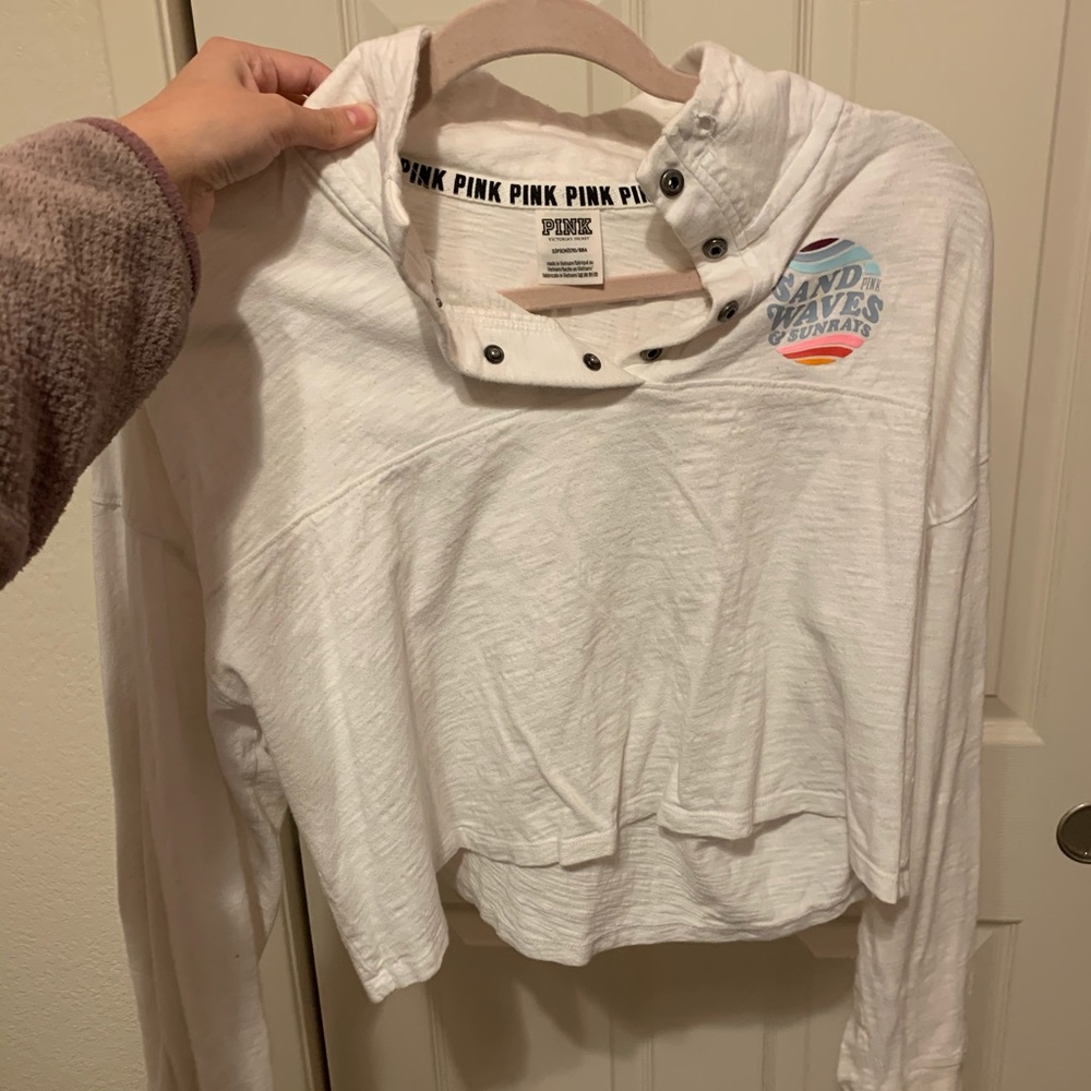 Pink cropped sweater